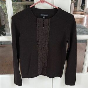 Banana Republic NWT Brown Merino Wool Ruffle Sweater🌿
